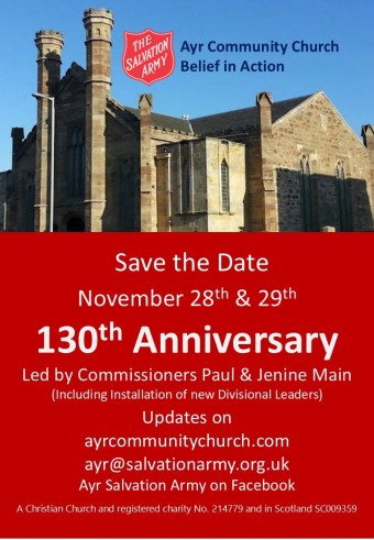 130th Anniversary of Salvation Army in Ayr